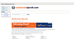 Desktop Screenshot of bs.medicinskirjecnik.com
