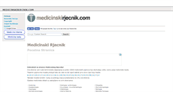 Desktop Screenshot of medicinskirjecnik.com